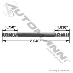 Aftermarket replacement MPB7546, Air Spring Stud - Kenworth, Peterbilt 2701746, 27-01746