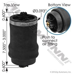 ABSZ707206, Cabin Air Spring - Freightliner Century & Argosy