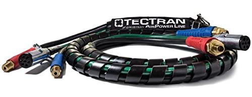 Tectran 3-in-1 Premium APL Airpower Line Set | Flexible Grips | Tractor-Trailer Hook-Up Line | 1/2" NPT Fittings |